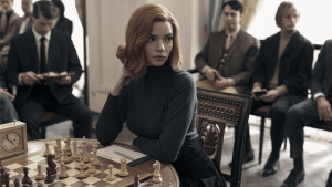 Thumbnail voor Een serie over schaken saai? Nee, 'The Queens Gambit' blíjft spannend
