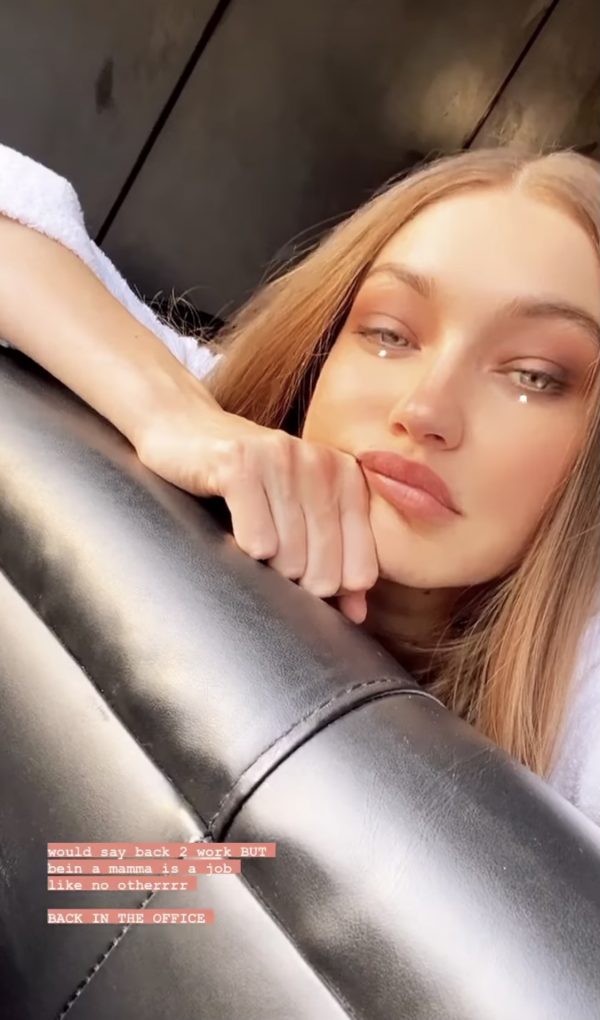 Gigi Hadid terug op werk