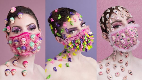 Van Barbies tot dino's: ontwerpster Cochevelou creëert excentrieke mondkapjes 