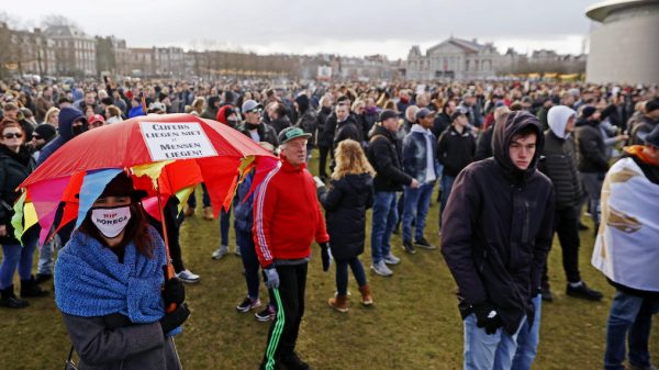 demonstratie museumplein kabinet Rutte ANP