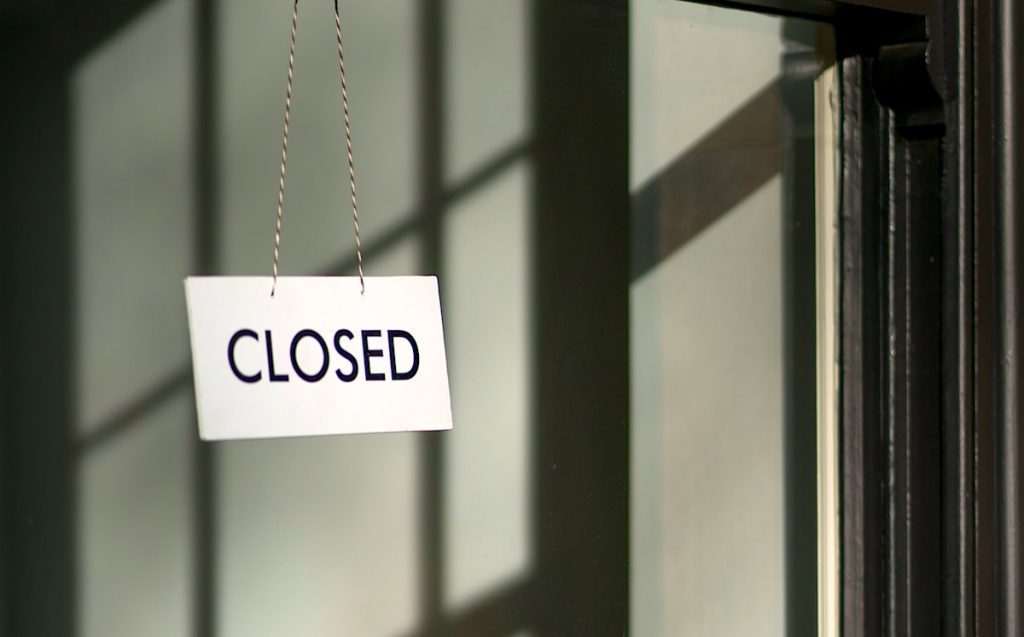 Recordaantal ondernemers gestopt in 2020