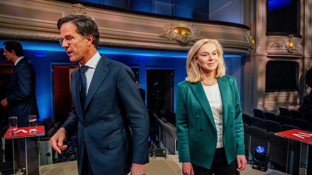 exitpoll Rutte Kaag