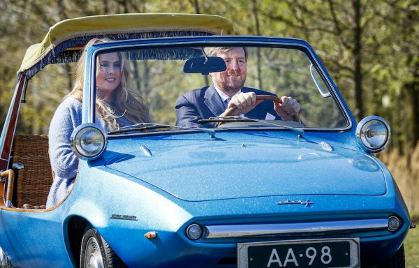 Willem-Alexander en Amalia op Koningsdag