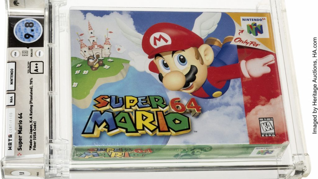 Spelcassette Super Mario 64 levert recordbedrag op