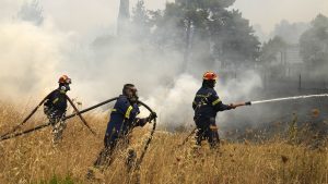 Thumbnail voor Bosbranden in Griekenland breiden zich verder uit