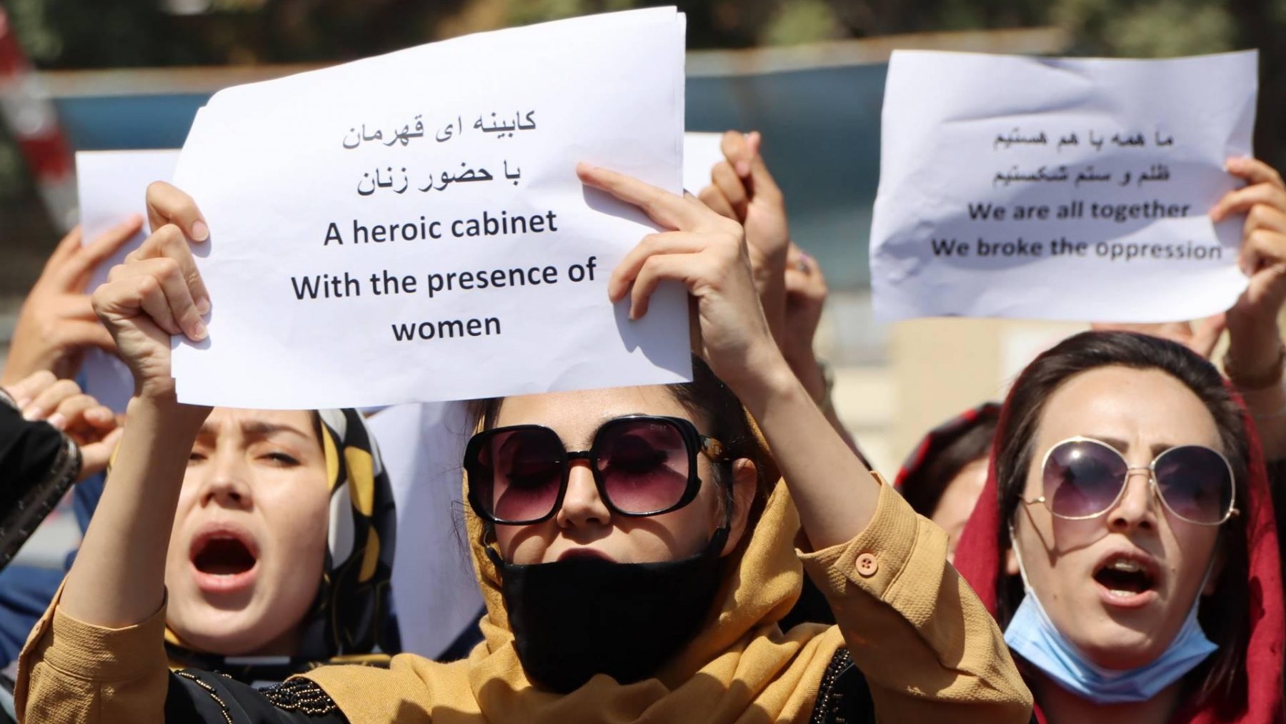 Vrouwenprotest in Kabul afgebroken door Taliban