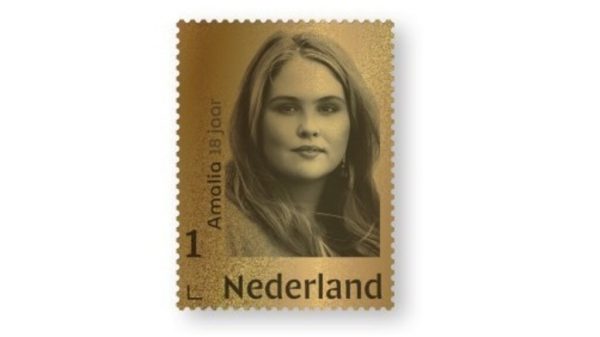 gouden postzegel Amalia
