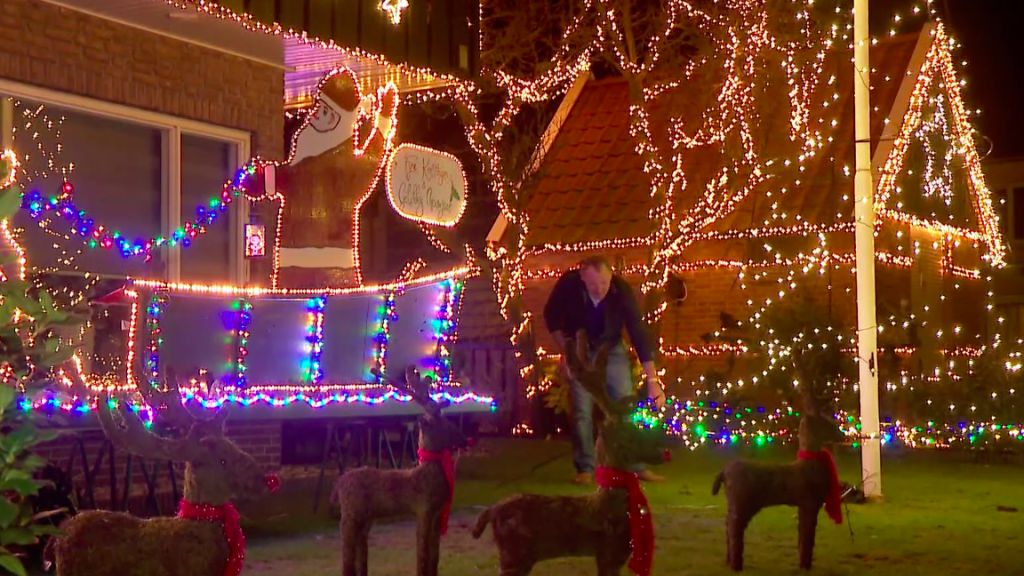 André gevel kerstlichtjes