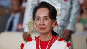 Thumbnail voor Ex-regeringsleider Aung San Suu Kyi van Myanmar krijgt vier jaar extra celstraf