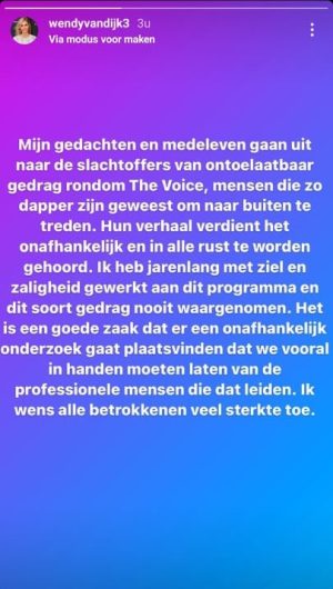 De story van Wendy van Dijk