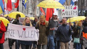 Thumbnail voor Protest op Museumplein voor vrijheid en vrijlating Willem Engel