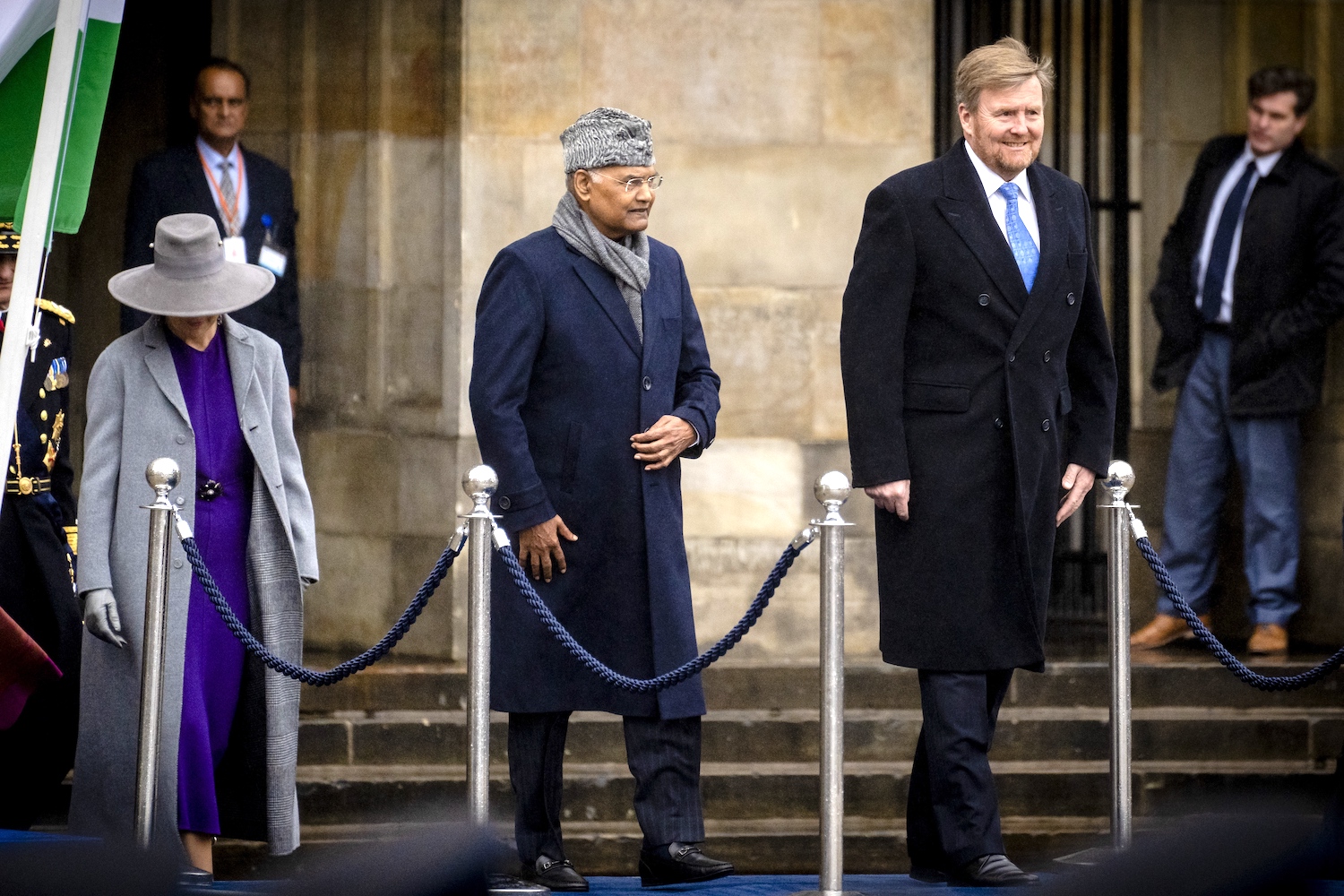 Koning Willem-Alexander en president Ram Nath Kovind van India.