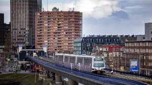 Thumbnail voor Deel van het metronet in Rotterdam ligt plat door stroomstoring