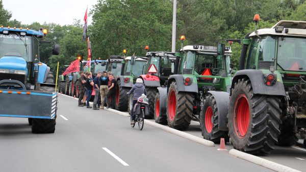 Trekkers op de weg