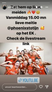 Dochter Anouk doet mee aan EK basketbal: 'Zet hem op lieve meiden'