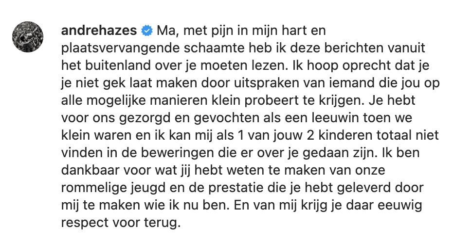 André Hazes kiest partij voor Rachel na uitspraken Roxeanne: 'Plaatsvervangende schaamte'