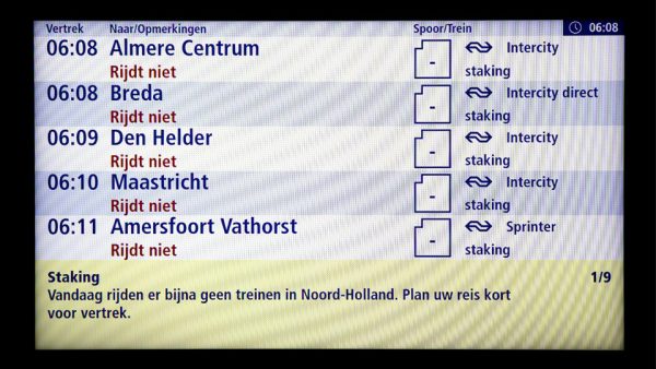 Trein rijdt niet door staking: krijg je dan geld terug?