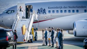 Thumbnail voor Koningin Máxima zonder Willem-Alexander in VS aangekomen