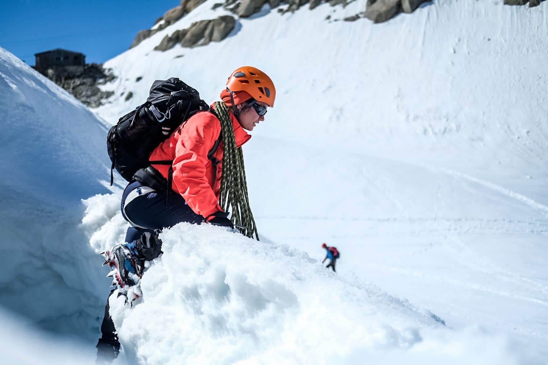 Sara klimmen sneeuw