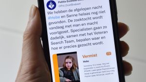 Thumbnail voor Familie vermiste Hebe dankbaar voor steunbetuigingen: 'We willen niets liever dan haar terug in onze armen'