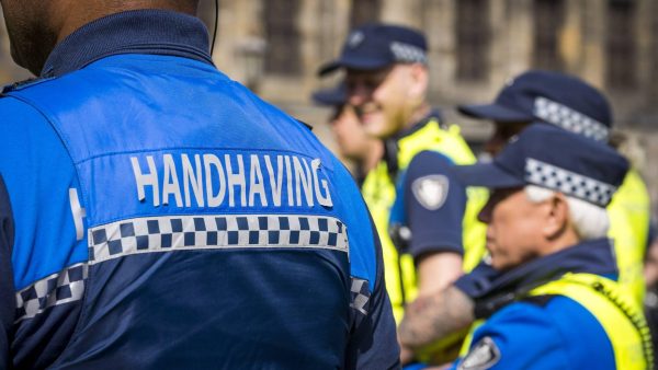 Toch demonstranten op de Dam in Amsterdam