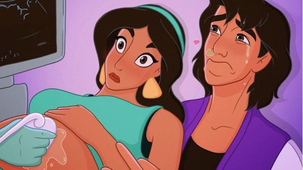 Zo zien Disney-prinsessen er zwanger en met baby uit