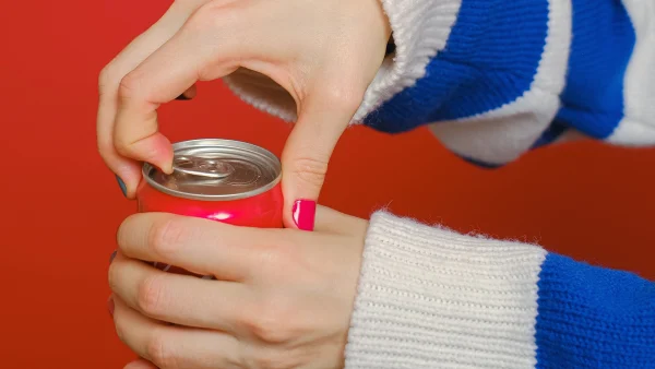Deposit on cans?  You should not do this with them before handing them in