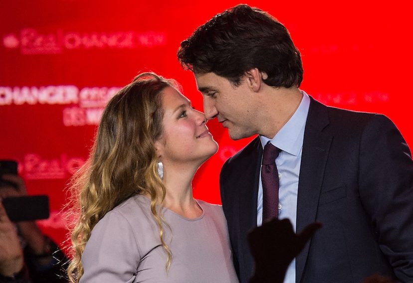 Justin Trudeau en vrouw