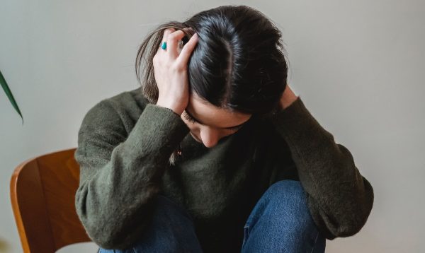 vrouw met depressie