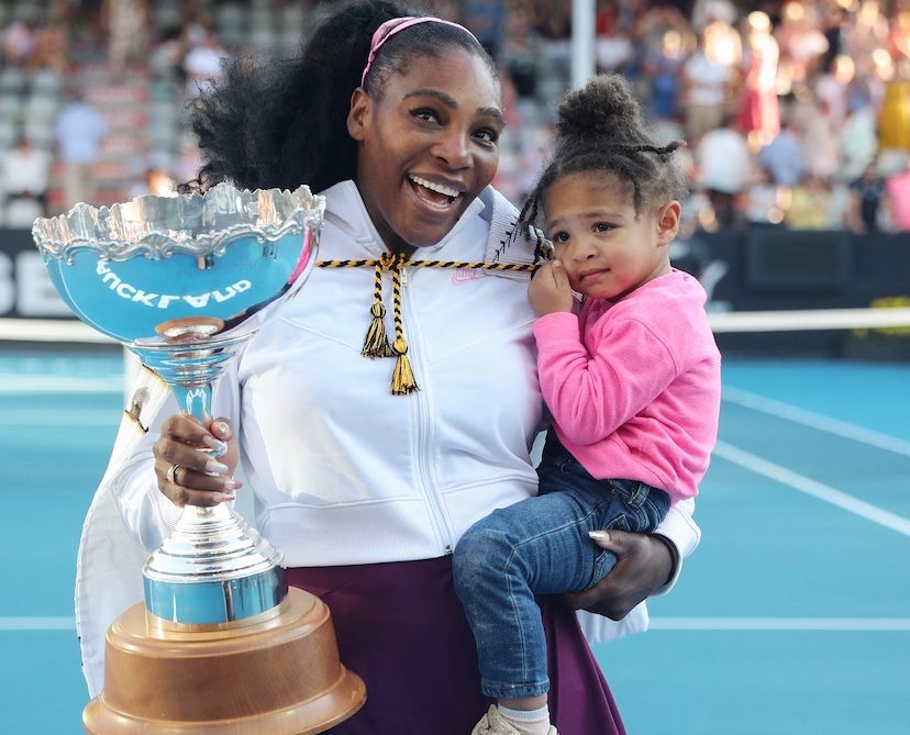 Serena Williams met haar dochter