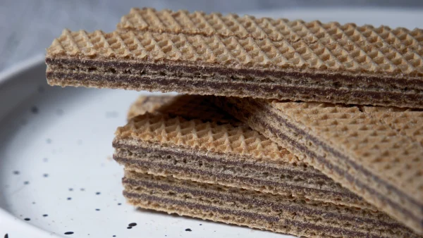 Pennywafels op elkaar gestapeld