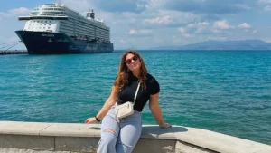 Thumbnail voor Evita (21) werkt op een cruiseschip: 'Ik doe waar veel mensen enkel van dromen'