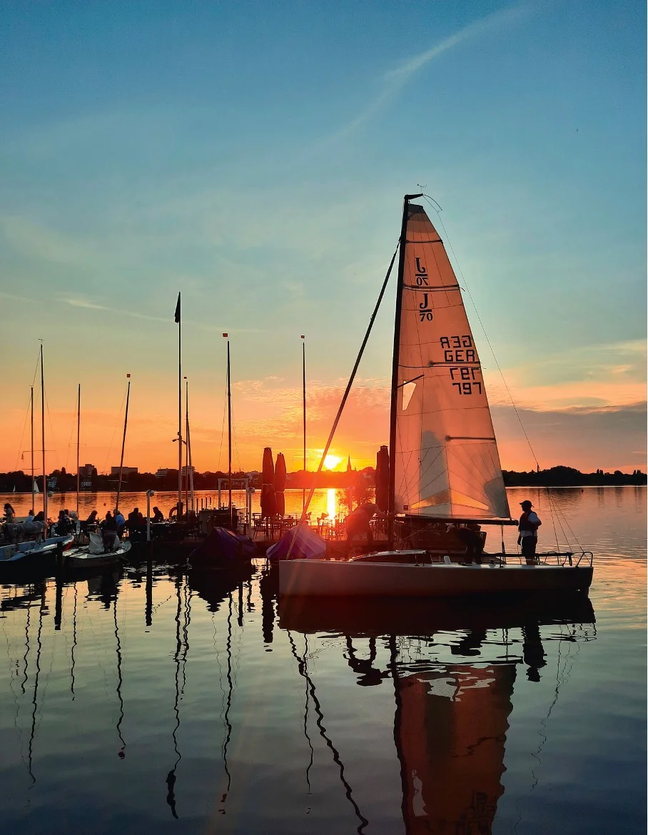 Alstermeer uitzicht Hamburg