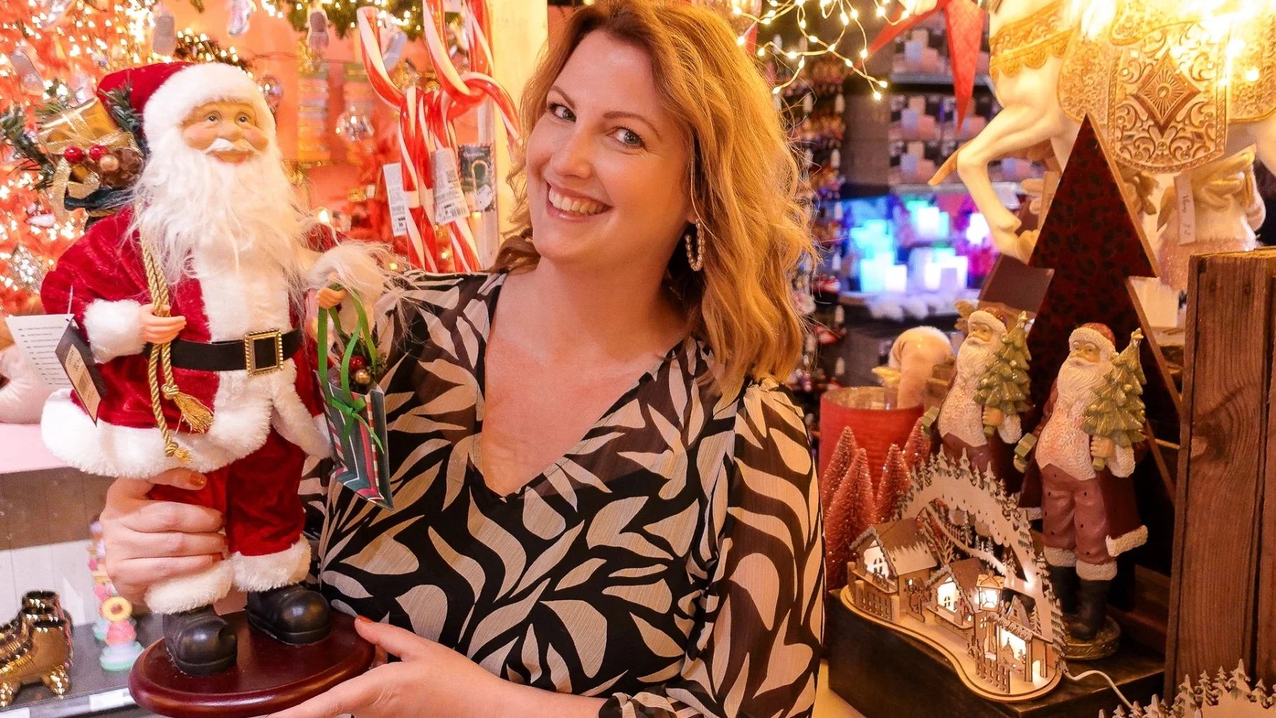 Saskia de Laat bij de eerste kerstshow van het jaar