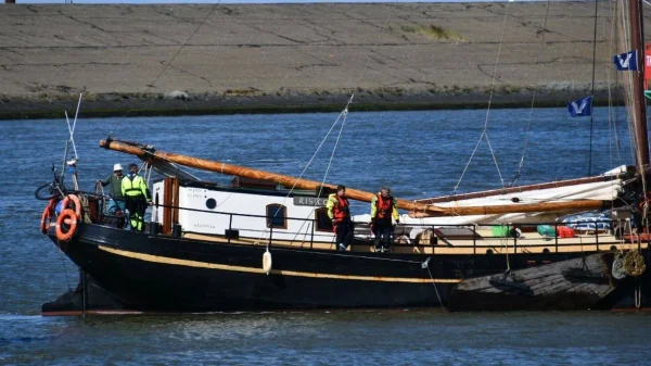 Afbeelding van het zeilschip waarop het ongeluk plaatsvond