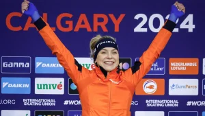 Thumbnail voor Schaatser Joy Beune met goud op 5000 meter grote verrassing in Calgary