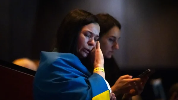 videotoespraak Zelensky uitgezonden in Beatrixtheater Utrecht