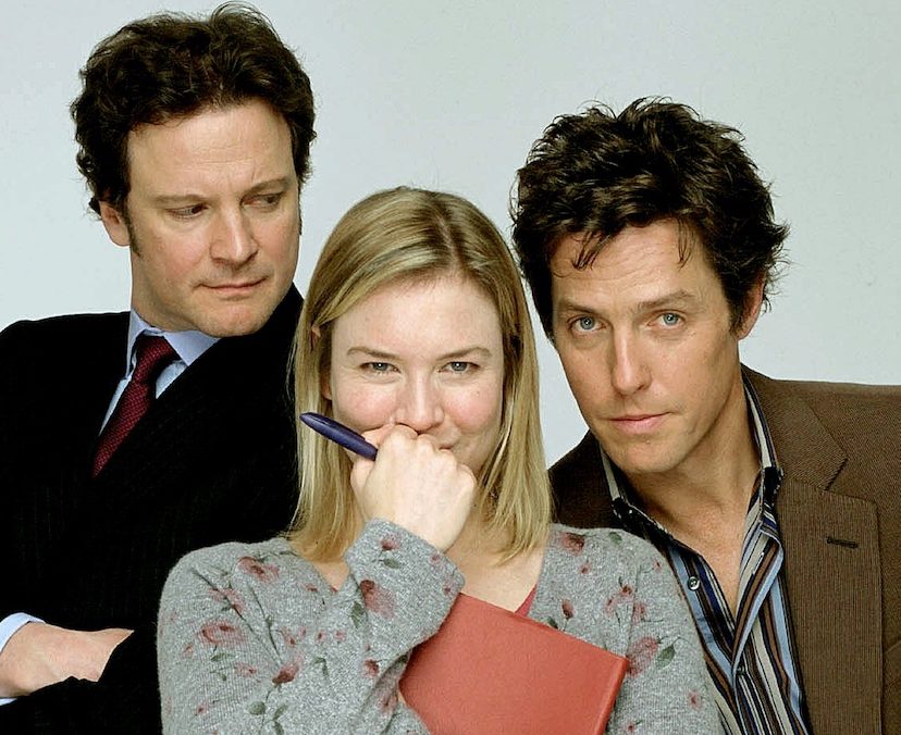 Colin Firth, Renee Zellweger en Hugh Grant in Bridget Jones