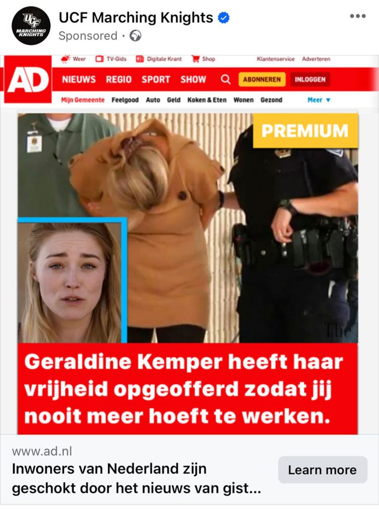 geraldine fraude voorbeeld