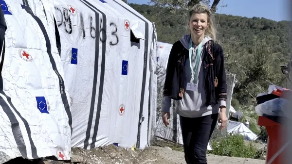 Steffi in het vluchtelingenkamp