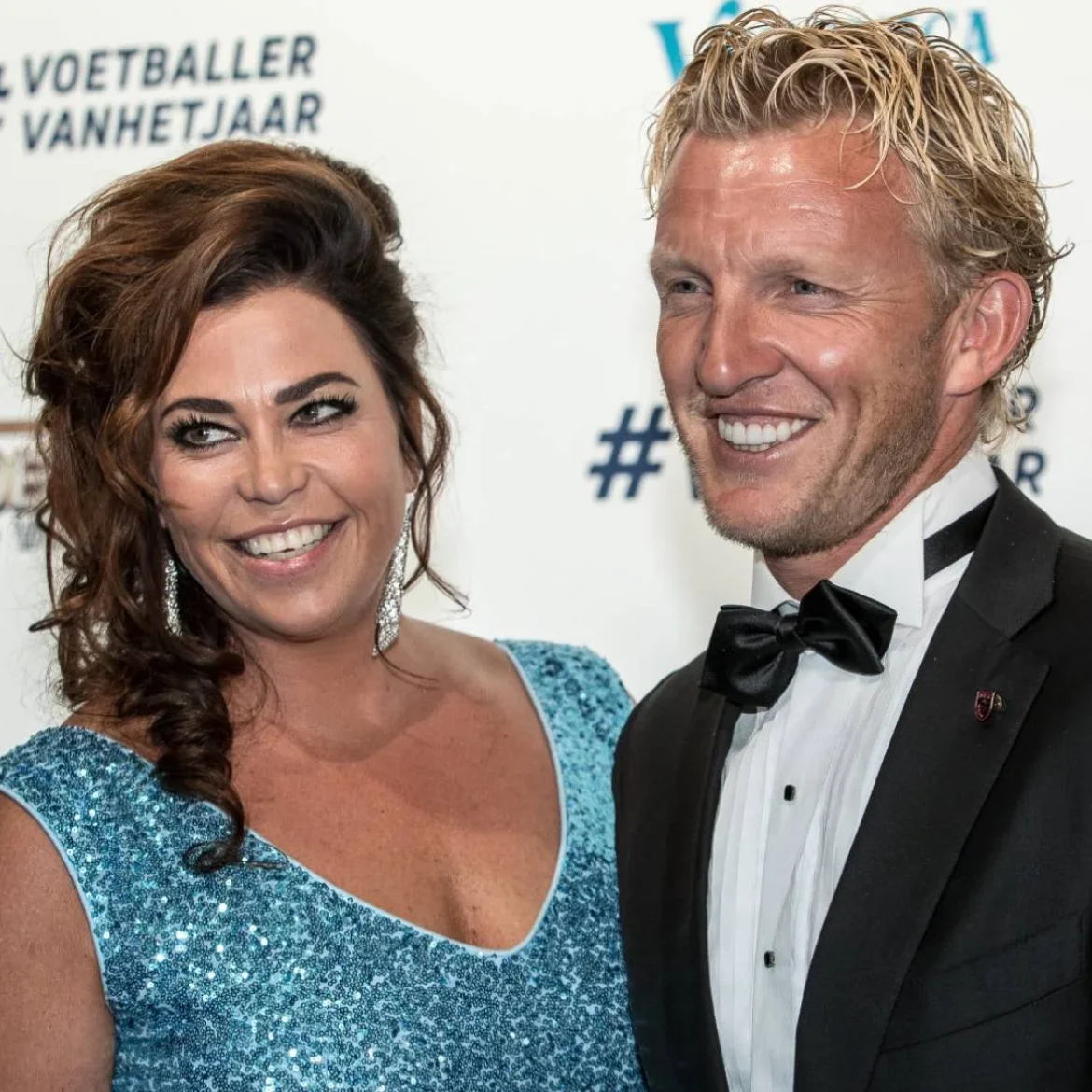 Dirk Kuyt met zijn ex-vrouw Gertrude van Vuuren
