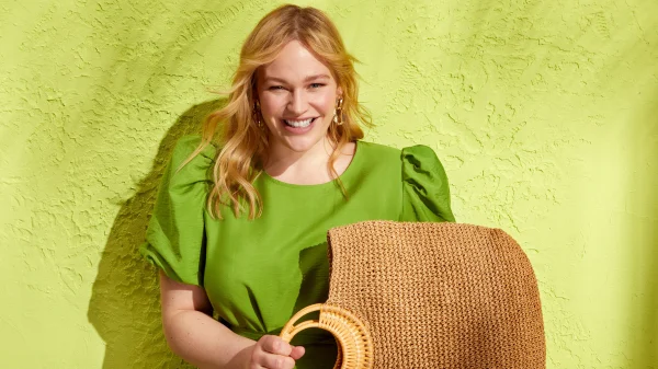 Vrouw in jurk