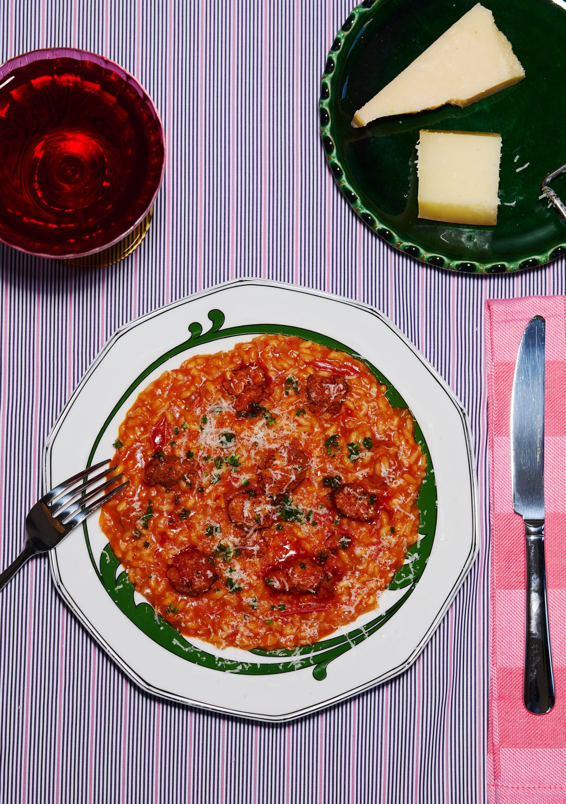 Pien laat haar chorizo-manchego risotto zien