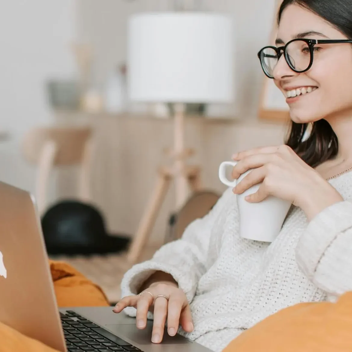 vrouw met laptop