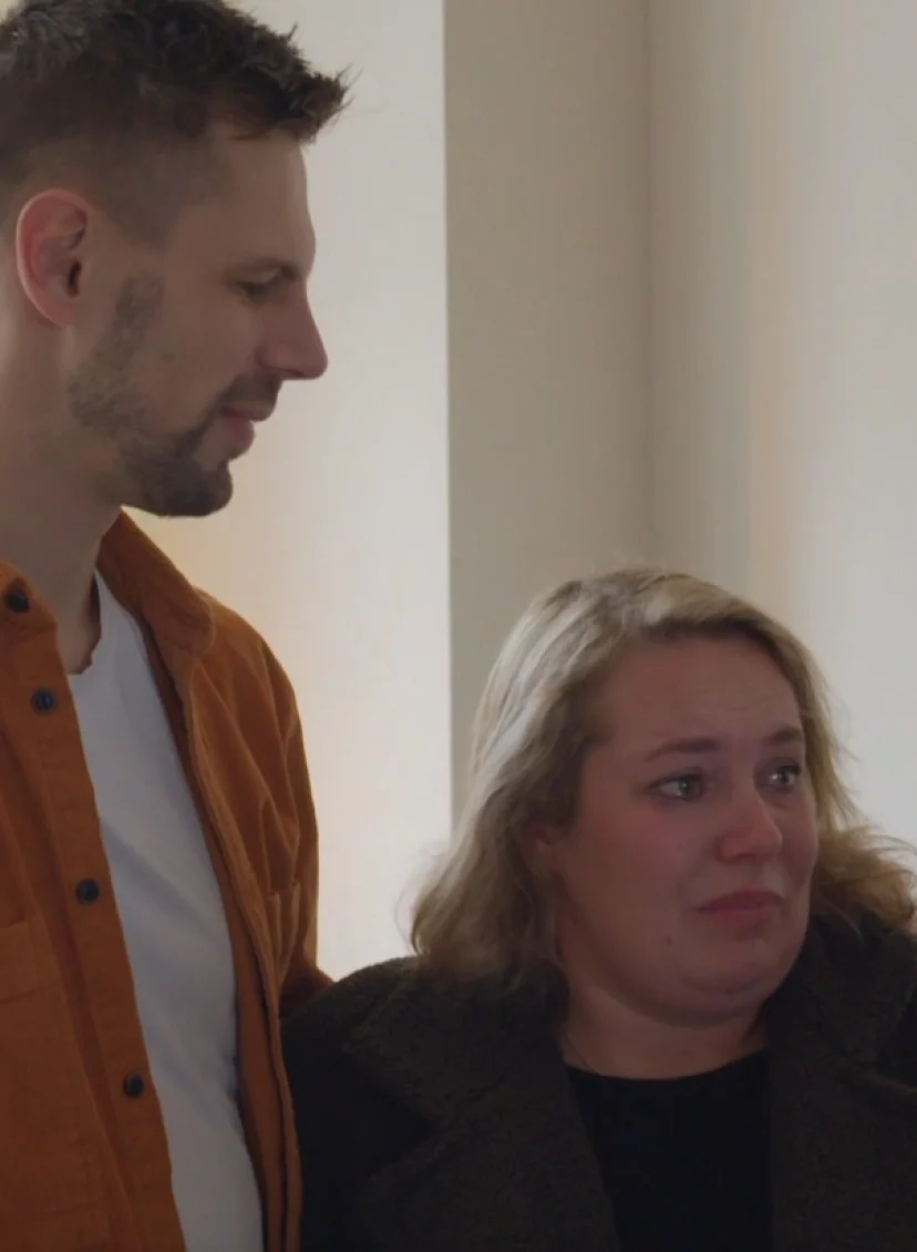 Lisa in tranen in 'Voor Hetzelfde Geld'.