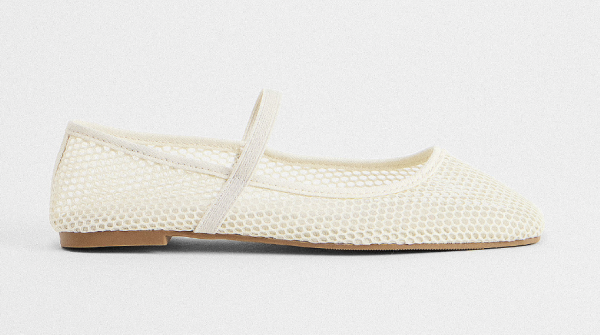 Mesh ballerina in wit