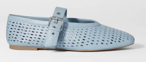 Mesh ballerina in babyblauw