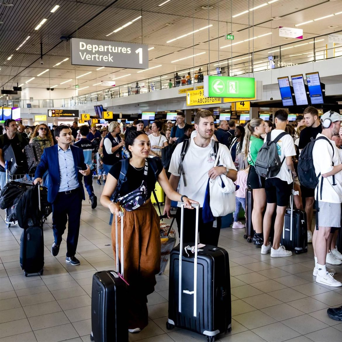 passagiers klm in hal
