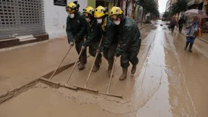 Thumbnail voor Hevige regenval teistert opnieuw Valencia en omgeving