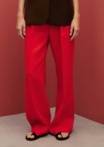 Rechte linnen pantalon